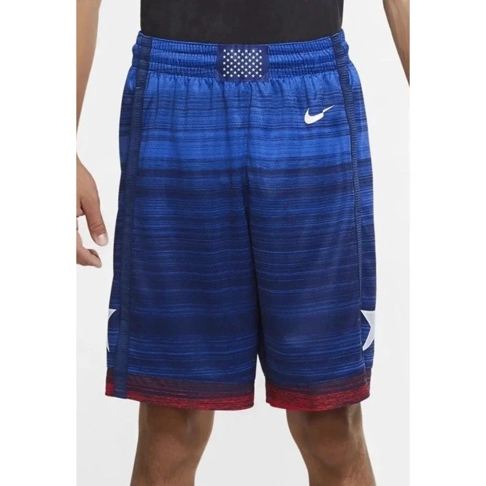 Men's NIKE Team USA Limited Basketball‎ Shorts CQ0176-451 Blue Large